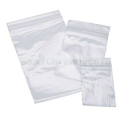 SHATCHI 100 2.5" x 3" Ziplock Reclosable Clear Polythene Plastic Self Seal Grip Bags