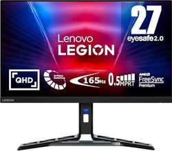 Lenovo Legion R27q-30 - Monitor Gaming 27" QHD con EyeSafe (IPS, 165Hz, 0.5ms, HDMI+DP, FreeSync Premium, Altavoces) Ajuste de Inclinación/Altura/Pivot/Giro - Negro