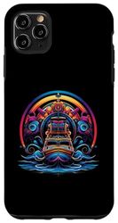 Custodia per iPhone 11 Pro Max Air Boat Capitano Airboat Airboating Pop Art