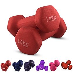 JIM Set halters 2 x 1 kg zeskant PVC Soft Touch