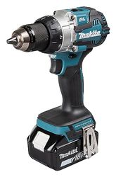 Makita DHP489RTJ Perceuse combinée sans balais Li-ion LXT 18 V avec 2 batteries 5,0 Ah et chargeur fourni dans un étui Makpac