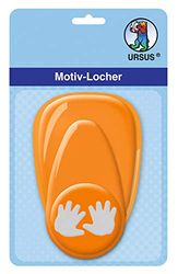 Ursus Motif Hole Punch with Lever, Medium, Baby Hands, Approx. 25.4 mm, Orange, Keine