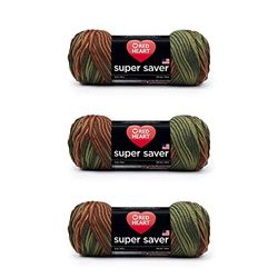 Red Heart Super Saver Pack of 3 - Fall - 7oz/198g - Acrylic - 4 Medium (Worsted) - 364 Yards - Knitting, Crocheting, Crafts & Amigurumi