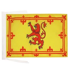 Koninkrijk Schotland Vlag 45x30 cm koorden - Royal Scottich SMALL vlaggen 30 x 45 cm - Banner 18x12 in hoge kwaliteit - AZ FLAG