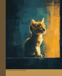 Composition Notebook: A Cute Kitten │ Wide Ruled Lined 110 Pages │ 7.5" X 9.25"