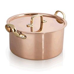 WAS 2001 201 Marmite avec Couvercle en Acier Chrome-Nickel 3,5 l Ø 20 cm Hauteur 10 cm