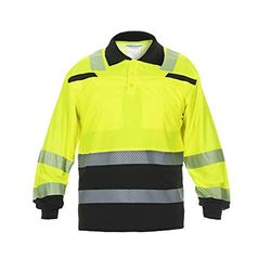 Hydrowear 040460YB-5XL TANNA Trendy High Visible Line Polo Shirt, Hi-Vis Yellow/Black, maat 5XL