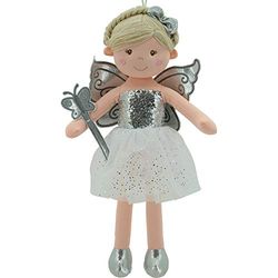 Sweety Toys 11827 Rag Doll Fairy plysch leksak Princess 60 cm Silver