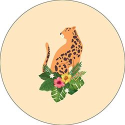 Bonateks, Ronde digitaal bedrukte muismat, antislip onderkant, voor kantoor en thuis, diameter: 22 cm