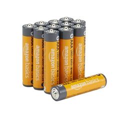 Amazon Basics - Pacote de 12 pilhas alcalinas AAA de alto desempenho, 1,5 volts, vida útil de 10 anos