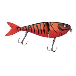 Berkley Zilla Jointed Glider Leurre dur pour la Pêche du Brochet en Eau Douce, Coule Doucement, Hameçon Fusion, Action Erratique, sans Plomb, Red Tiger