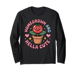 Pianta di pomodoro Kawaii coltivata in casa e Hella in vaso Maglia a Manica