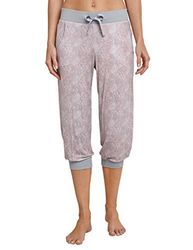 Schiesser dames pyjama broek jersey broek 3/4 lang, grijs (zilver 206), 46 (fabrieksmaat 046)