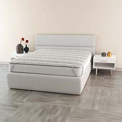 Topper Matrimoniale 160x195 Made in Italy con Fibra di Lino per Massimo Comfort