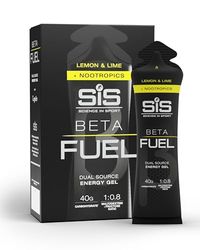 Science in Sport Beta Fuel Gels Dual Source Energy Gel, Lemon and Lime Flavour, 40g of Carbs Per Pack, 60 ml Pack (6 Pack)