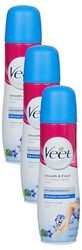 Veet Spray On Hair Removal Cream Legs & Body Normal 150ml (Pack of 3)