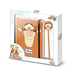Karactermania Winnie The Poeh Tiger Face Gift Box met dagboek en modieuze balpen, oranje