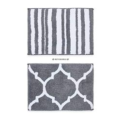 Penguin Home Tapis de Bain réversible touffeté, Poils 100% micropolyester, Anthracite, 43 x 61 cm