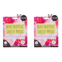 Oh K! Niacinamide Sheet Mask, For Oily Combination Skin, Purifying and Cleansing, Vegan and Cruelty Free, 45g (Pack of 2)