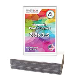 Magtech Moldura magnética para fotos de 2,5 x 3,5 polegadas, branco, 25 unidades (12325)