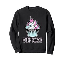 Divertente cupcake colorato con ciliegie e glassa Felpa