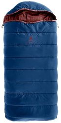 deuter Starlight SQ Saco de Dormir de Fibra sintética, Nightblue-Redwood, Zipper Left