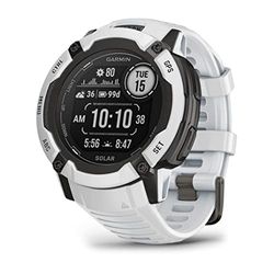 Garmin Instinct 2X SOLAR GPS 50mm Smartwatch, Larger Rugged watch, Built-in Sports Apps & Health Monitoring, Solar Charging and Ultratough Design Features, up to 40 days Battery Life, Whitestone