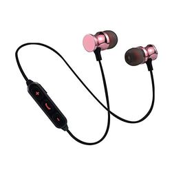 Słuchawki Bluetooth, metal, do iPhone 11 Pro Max, bezprzewodowe, pilot zdalnego sterowania, zestaw głośnomówiący (różowy)