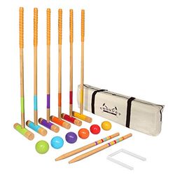 GoSports CROQUET-01, Prodotto Ricreativo All'Aperto Unisex-Adult, Taglia Unica