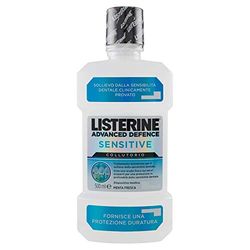 Listerine Advanced Defence Sensitive - Mouthwash for Sensitive Teens, Alcohol-Free, Neutral Taste, 500 ml