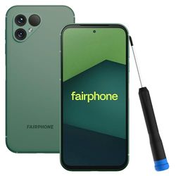 Fairphone 5 5G duurzame smartphone (6,46 inch display, 50 MP dual camera, 6 GB/128 GB, 4200 mAh, Android 14) incl. iFixit schroevendraaier, mosgroen