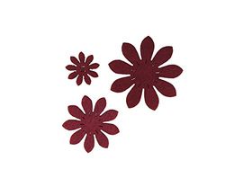 Petra S bastel News a-vif4745 F28 Feltro Fiori Set, 3 Diversi Fiori, 45 Pezzi, Feltro Colore: Rosso