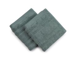 Gözze 2er Set Frottier Mailand, CO/CV (Bamboo),70%/30%, Seiftuch, 30x30cm, grün