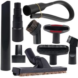 9 Pcs Universal Vacuum Attachments - Hose Adapters, Floor Brush, Crevice Tool for Shop Vac Accessories