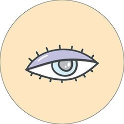 Bonateks, Ronde digitaal bedrukte muismat, antislip onderkant, voor kantoor en thuis, diameter: 22 cm