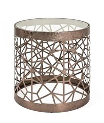 HAKU Möbel stolik kawowy, metal, brąz, Ø 50 x wys. 50 cm
