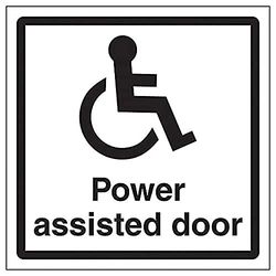 Vsafety - Porta assistita per disabili, 150 mm x 150 mm, in vinile autoadesivo