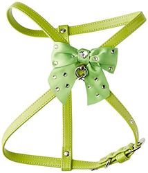 Trilly Tutti Brilli borstservies met strik, hart en Swarovski stenen, appelgroen, L - 1 product