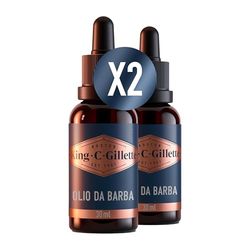 King C. Gillette OLIO BARBA per CURA DELLA BARBA, Confezione da 60 ml, IDRATA la Pelle Secca, in Bottiglia di Vetro, IDEA REGALO UOMO