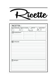 ricette da scrivere nelle tue ricette: In questo libro di cucina vuoto, inserisci le tue ricette preferite per un delizioso.