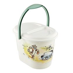 keeeper Cubo de Pañales Winnie the Pooh con Tapa y Asa de Transporte, Cubo de Pañales para Bebé, Karol, Blanco