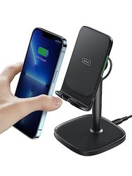 Cargador Inalámbrico Rápido,15W Qi-Certified Wireless Charger Estación Compatible para iPhone 15 14 13 12 11 Pro MAX Compatible con Compatible con Samsung Galaxy S22 S21 S20 Google Piexl