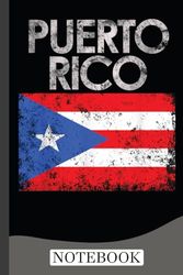 Vintage Puerto Rico Puerto Rican Flag Pride Notebook