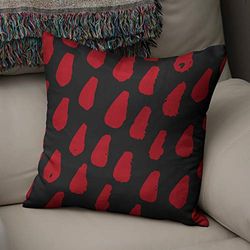 Bonamaison Decorative Cushion Cover, Polycotton, Red, Standard