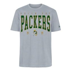 GREEN BAY PACKERS New Era keps NFL överdimensionerad t-shirt satin applikation lapp logotyp ljung grå unisex