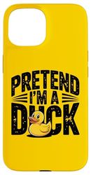 Funny Duck Lovers Halloween Party, Pretend I'm A Duck Case for iPhone 15