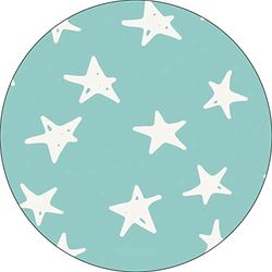 Bonateks, Round Digital Printed Mouse Pad, Non-Slip Base, for Office and Home, Diameter:22cm