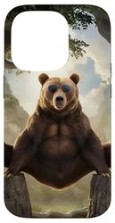 Bear - Occhiali da sole con animali selvatici, divertenti Custodia per iPhone 14 Pro