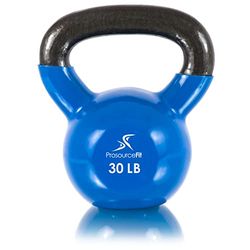 ProsourceFit Vinyl Coated Cast Iron Kettlebells for Full Body Fitness Workouts