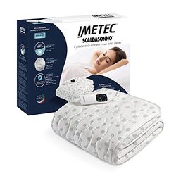 Imetec Adapto Calientacamas individual 150x120 cm, 100% algodón, tecnología patentada, rápido calentamiento, sistema de protección Electro Block, mando con 6 niveles de temperaturas